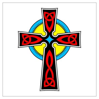 Celtic Color Cross Tattoo